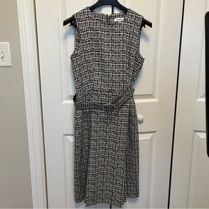 Calvin Klein Sleeveless Houndstooth Dress Size 6​